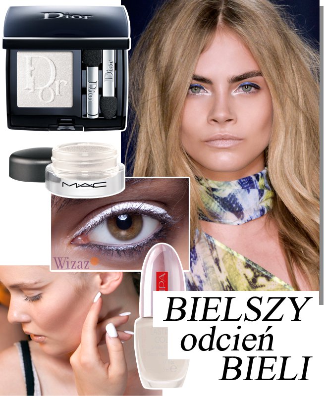 biały makijaż