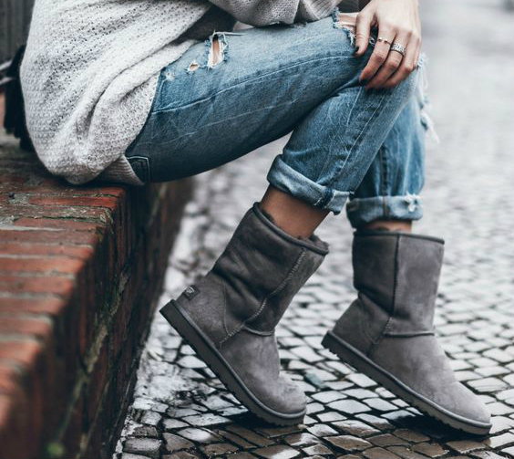 buty typu ugg emu szare