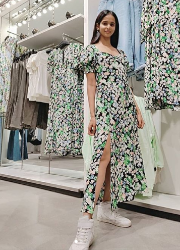 sukienka w kwiaty h&m