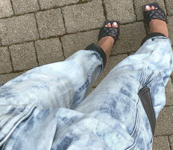 klapki pikowane bottega veneta hit wśród gwiazd