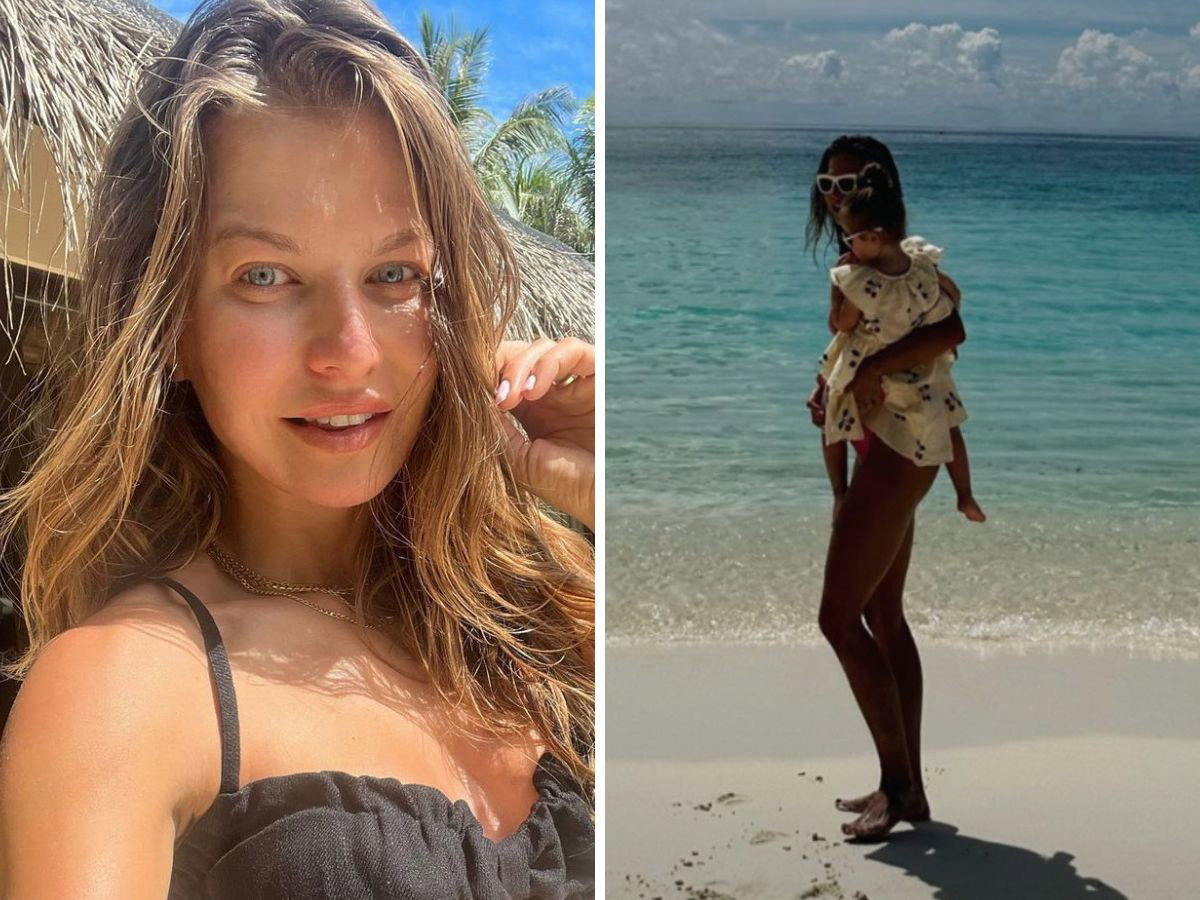 Anna Lewandowska na plaży