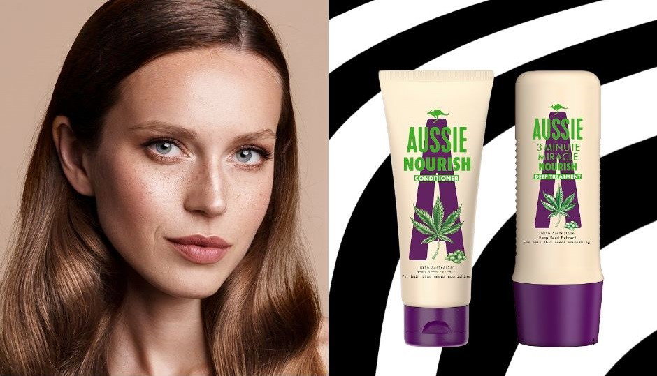 gładkie włosy po kosmetykach Aussie Nourish