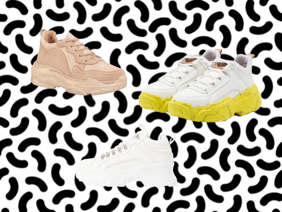 modne buty 2021 - sneakersy na platformie