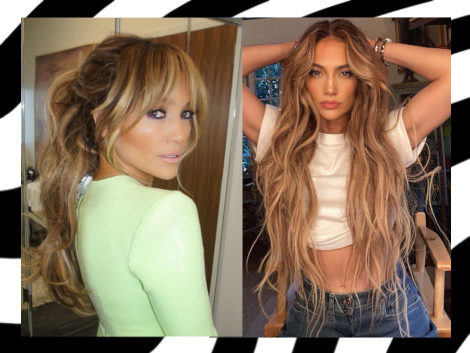 fryzury z grzywką 2021 - Jennifer Lopez