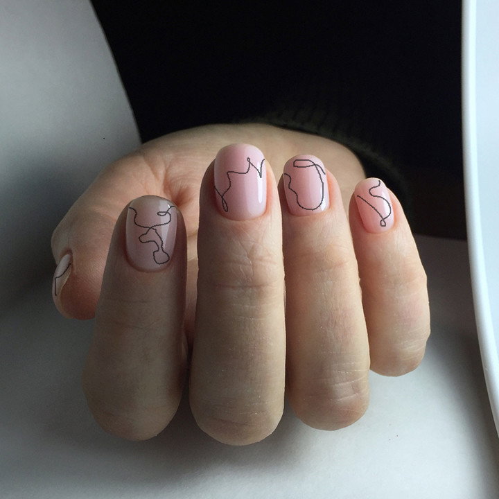 modne paznokcie 2021 Line Art Nails