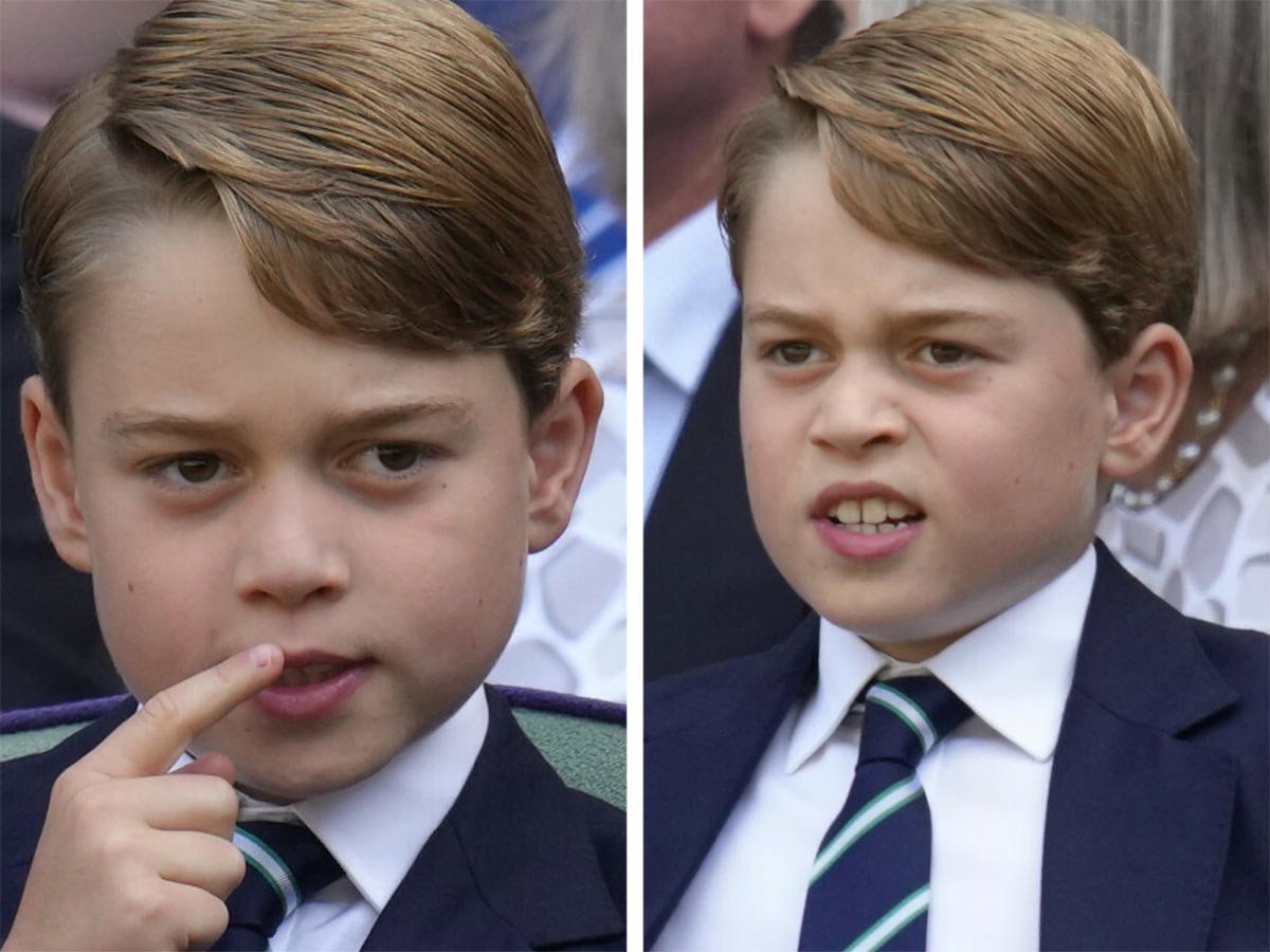 Książę George stroi miny na finale Wimbledonu