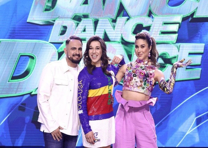 Agustin Egurrola, Ida Nowakowska i Joanna Jędrzejczyk w programie Dance Dance Dance