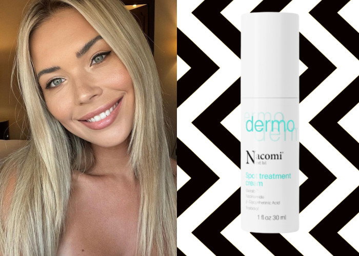 Sandra Kubicka stosuje krem punktowy na pryszcze Nacomi