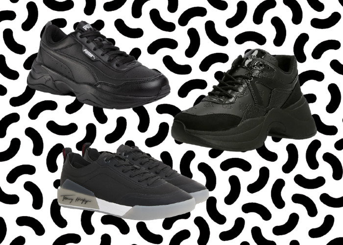 czarne sneakersy damskie na jesień 2022