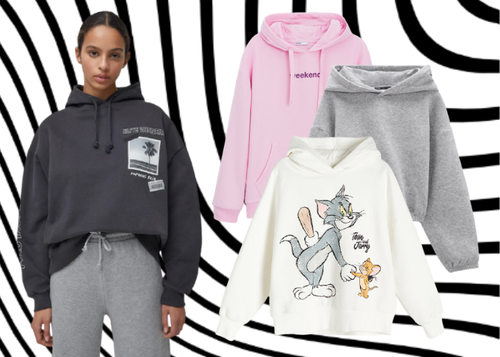 Damskie bluzy z kapturem z sieciówek