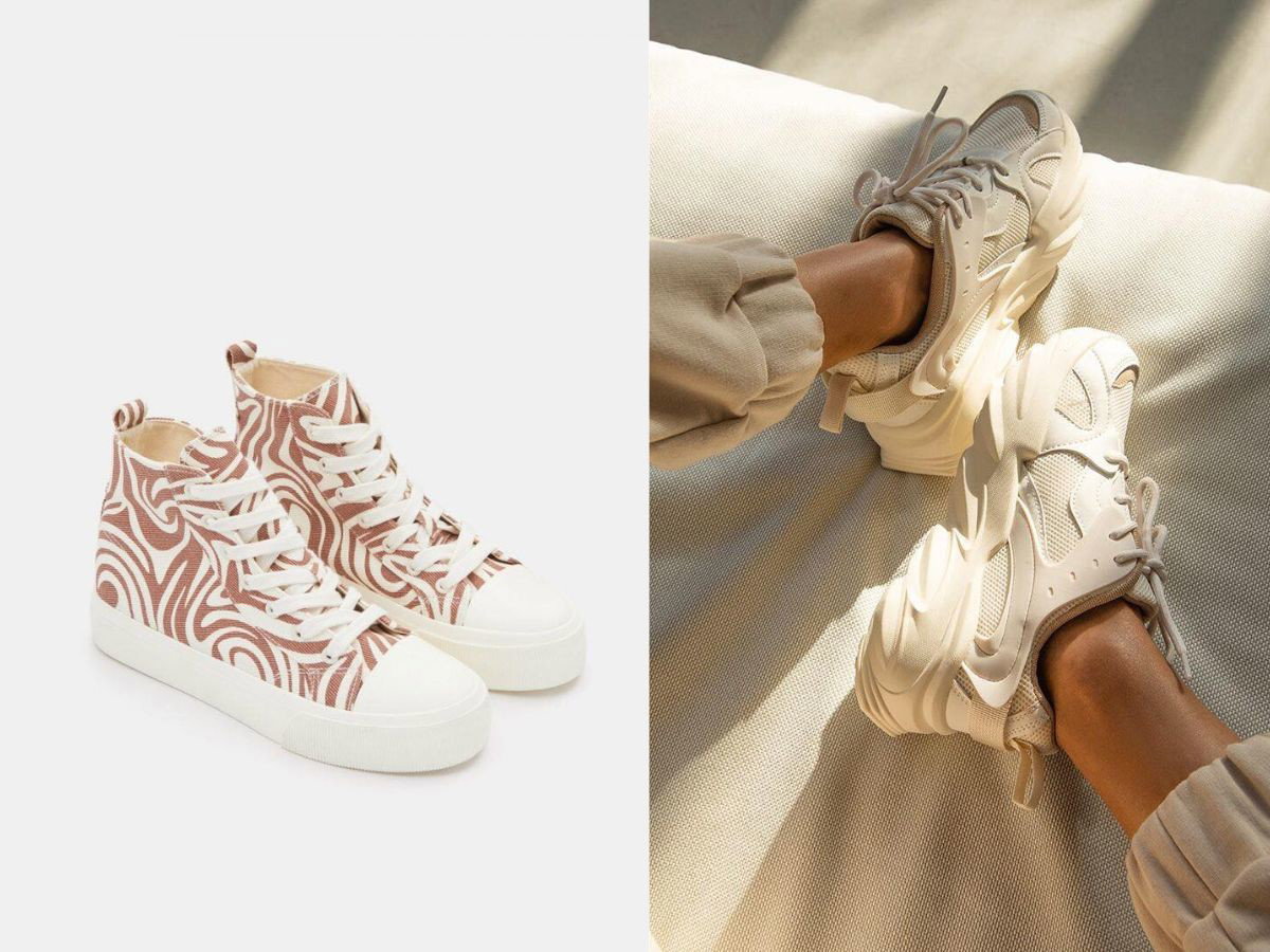 Sneakersy damskie beżowe