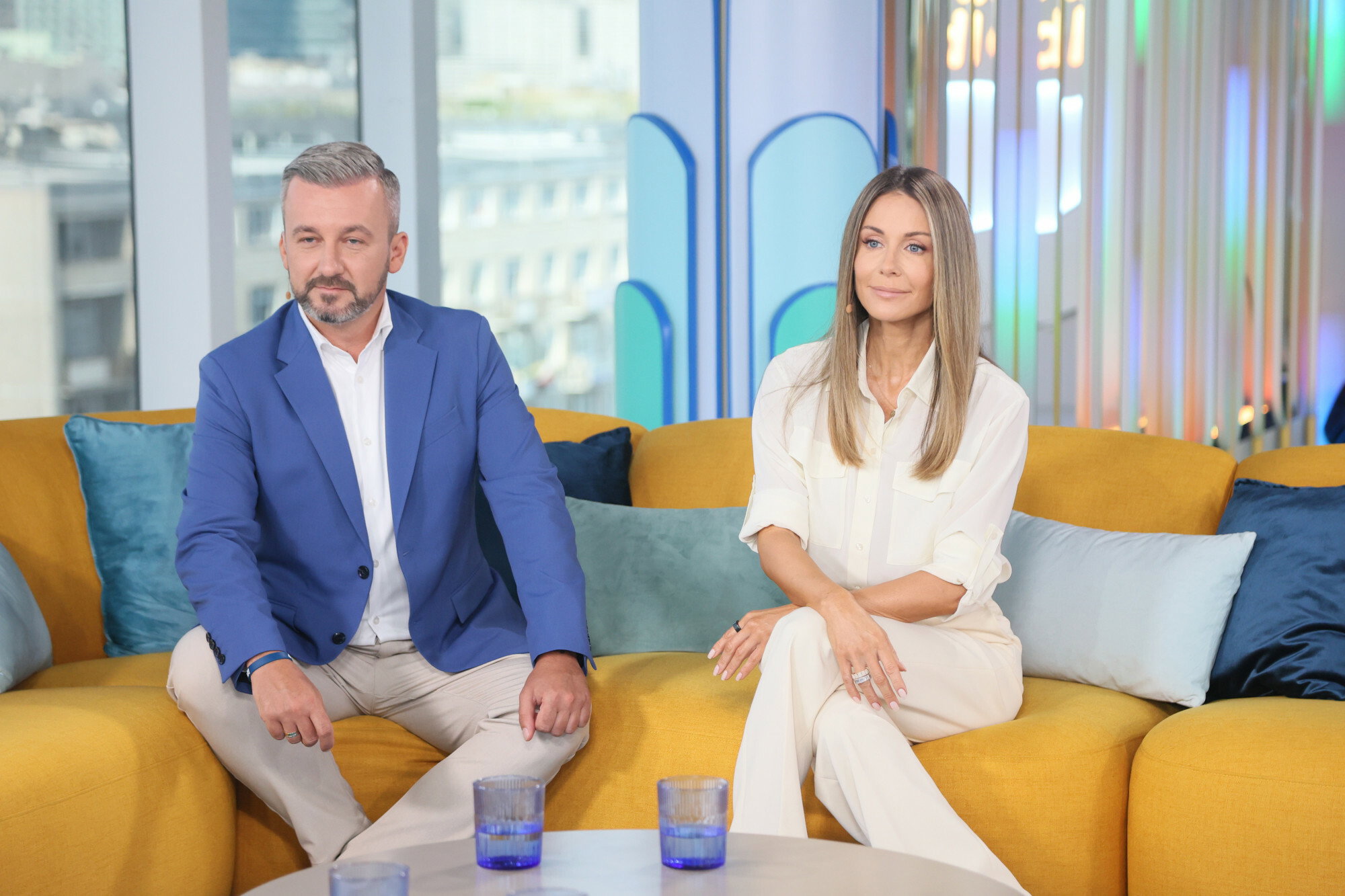 Małgorzata Rozenek i Krzysztof Skórzyńskiw Dzień Dobry TVN