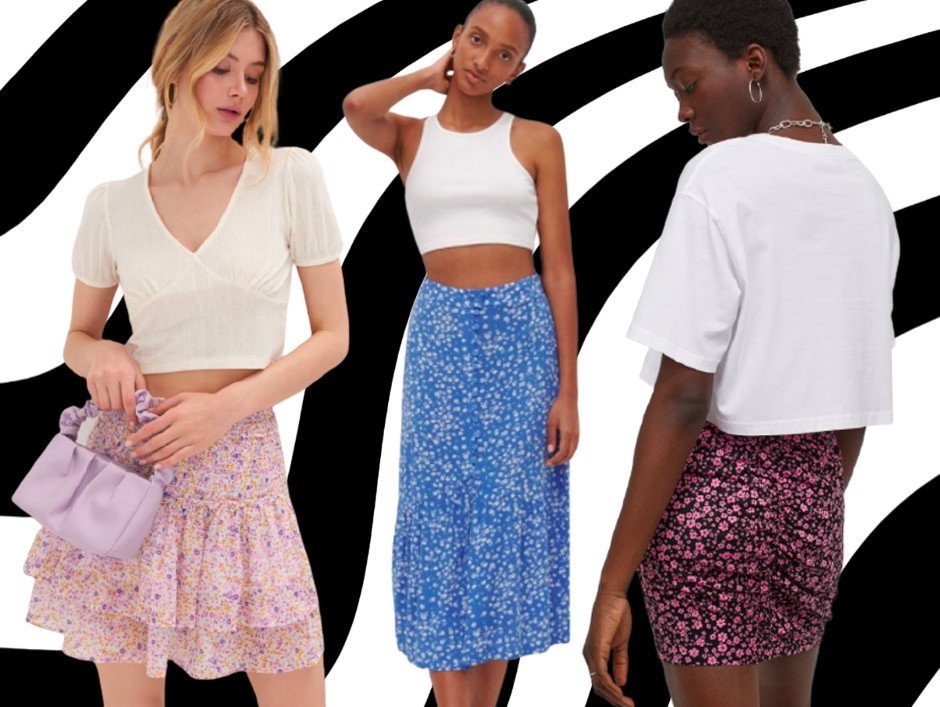spódnice w kwiaty na wiosnę/lato 2021 z Sinsay, H&M, Reserved