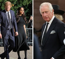 Król Karol III książę Harry i Meghan Markle spotkali się