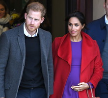 ciężarna Meghan Markle i książę Harry