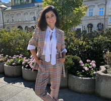 Kasia Cichopek komplet damski z Sinsay - marynarka i spodnie