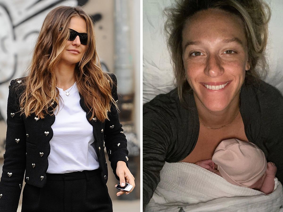 Anna Lewandowska i Aleksandra Żebrowska z dzieckiem