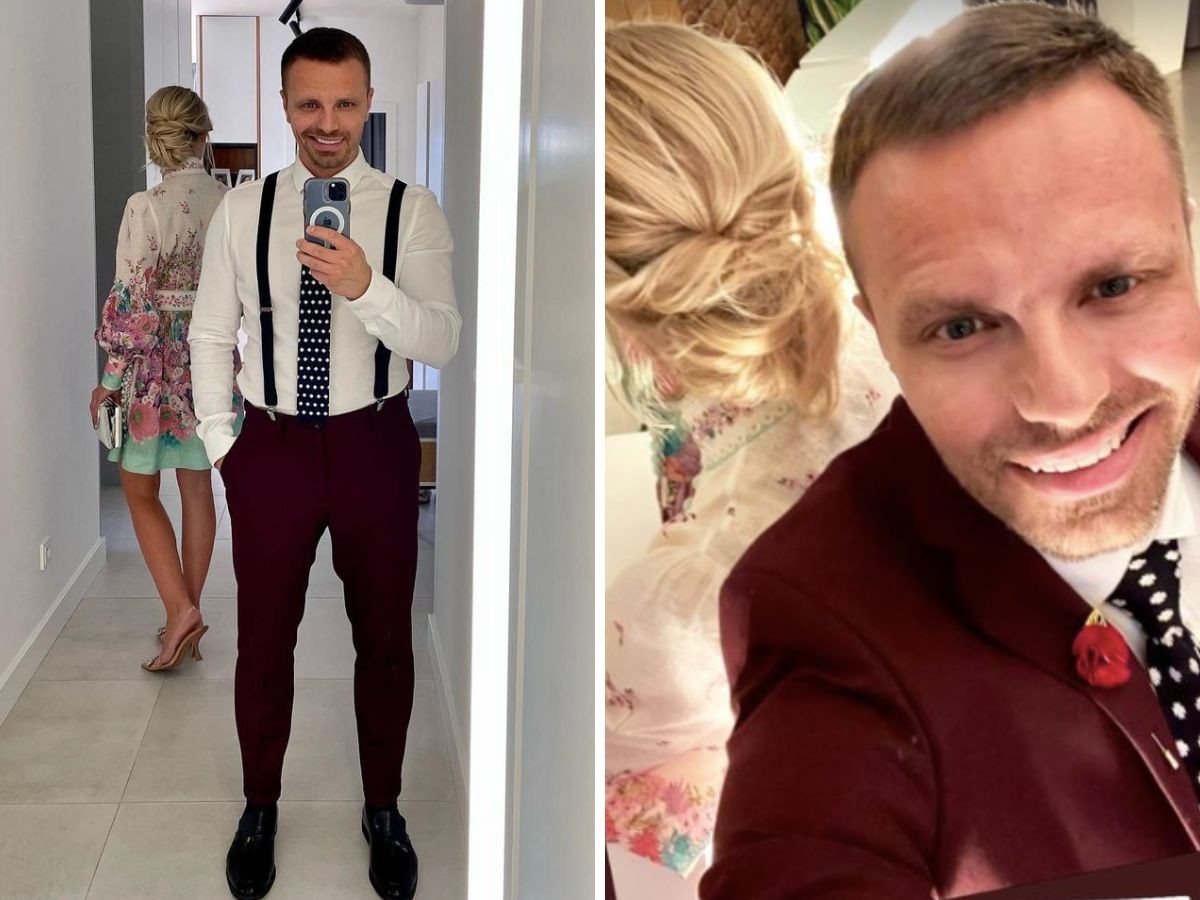 Marcin Hakiel z partnerką