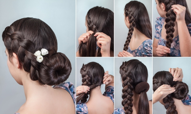 braided bun updo tutorial