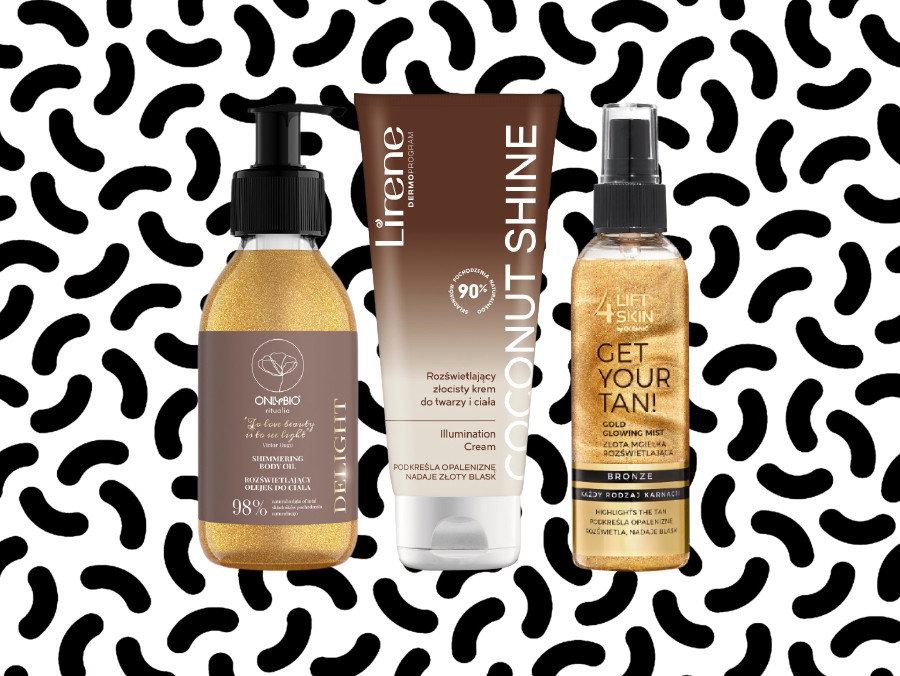 Kosmetyki rozświetlające do ciała OnlyBio, Lirene, Lift4Skin