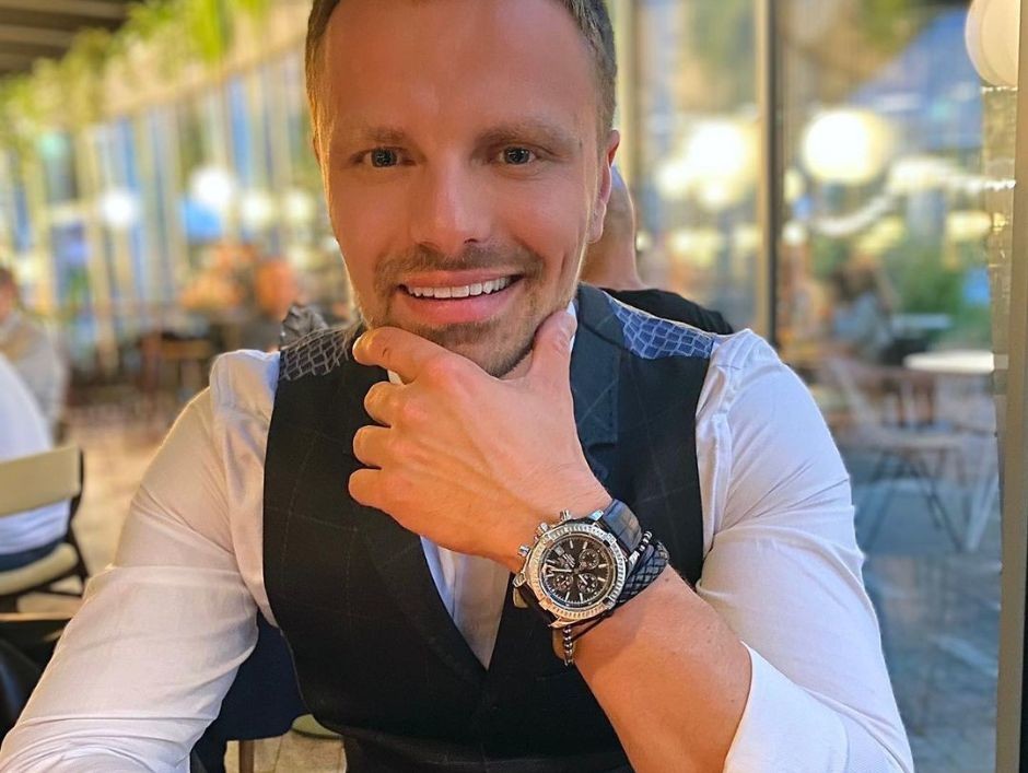 Marcin Hakiel na treningu z partnerką