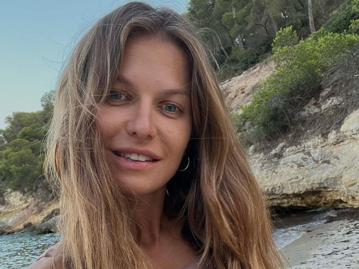 Anna Lewandowska na plaży