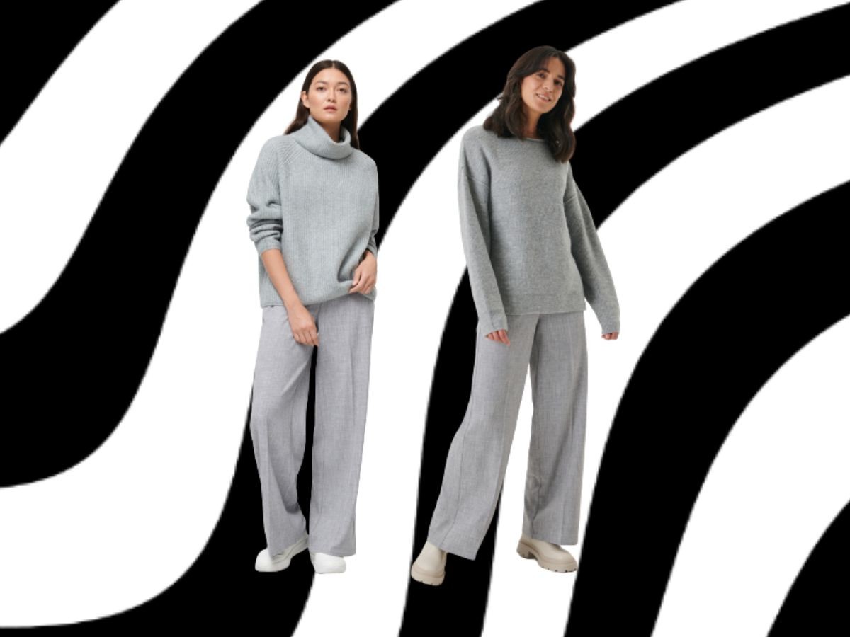 Kendall Jenner nosi szary sweter na jesień