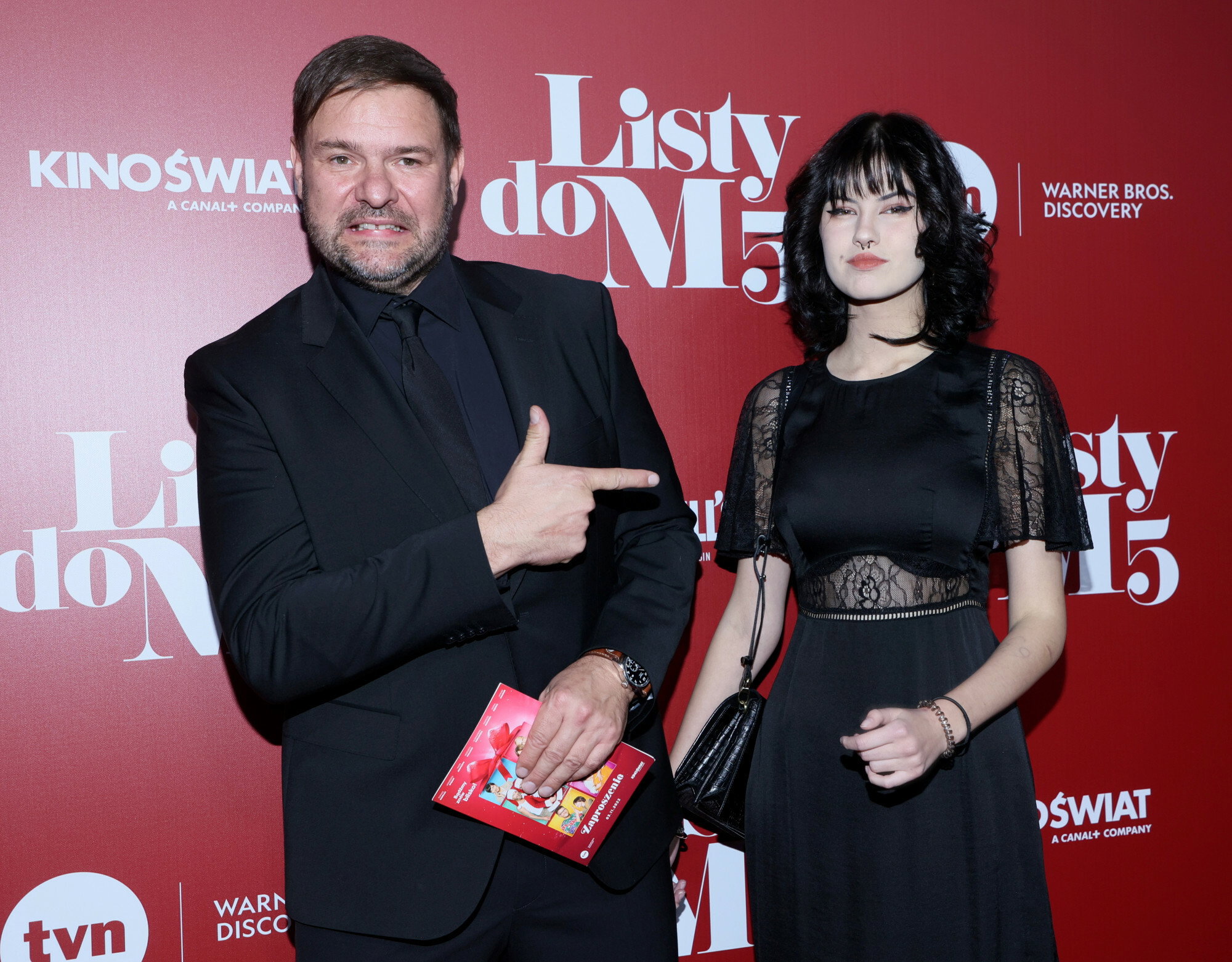 Tomasz Karolak z córką na premierze filmu Listów do M. 5