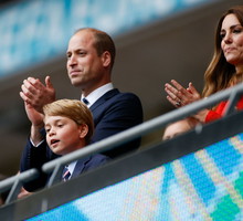 książę William, księżna Kate i George na meczu Anglia-Niemcy Euro 2020 (2021)