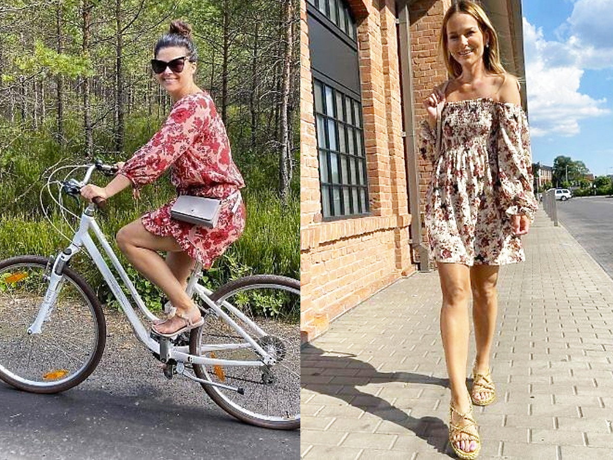 Kasia Cichopek i Paulina Sykut w płaskich sandałach