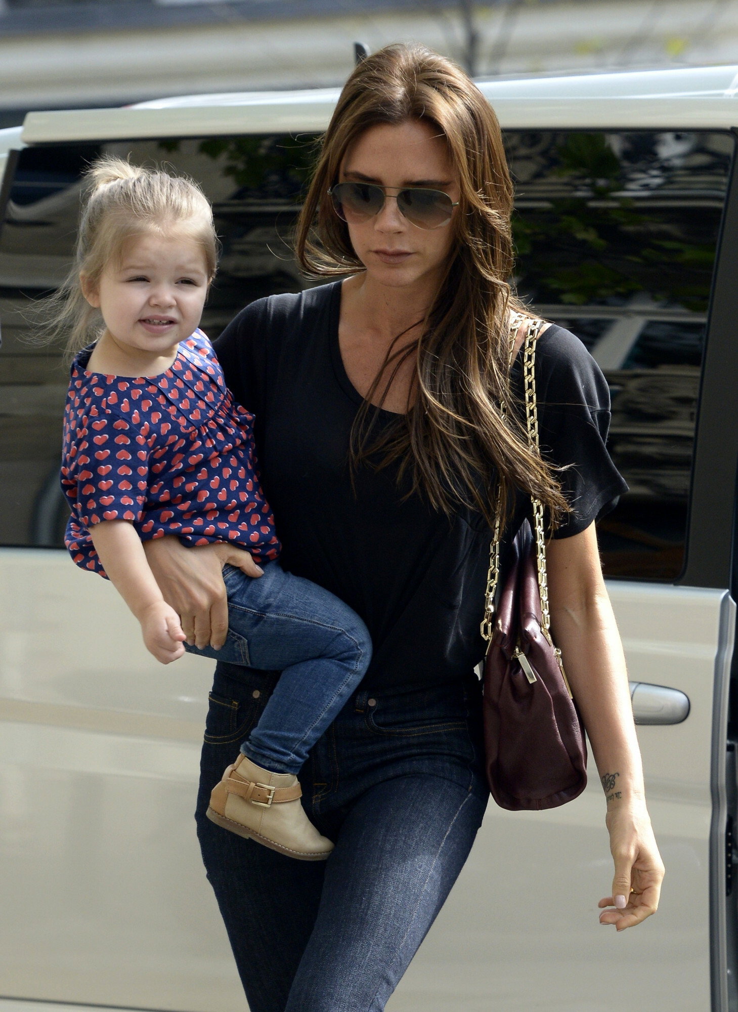 Victoria Beckham z córką w 2013 roku