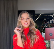 Anna Lewandowska na świątecznym zdjęciu z córkami