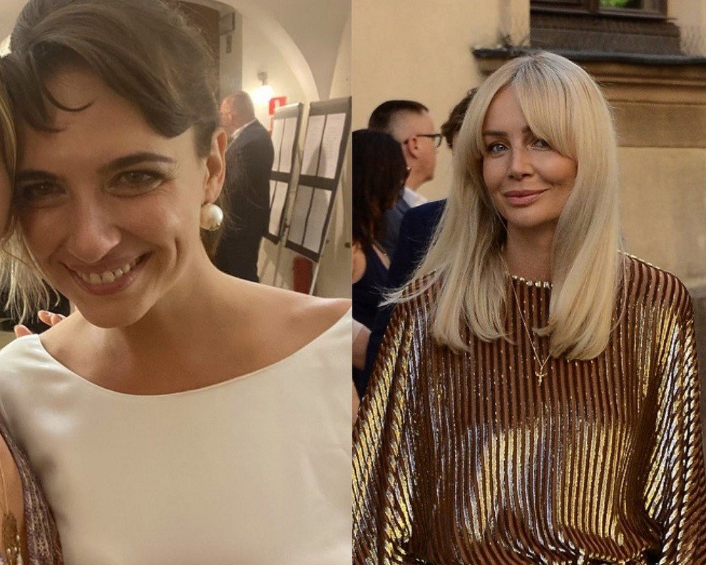 Agnieszka Woźniak Starak na ślubie Anny Cieśli i Edwarda Miszczaka
