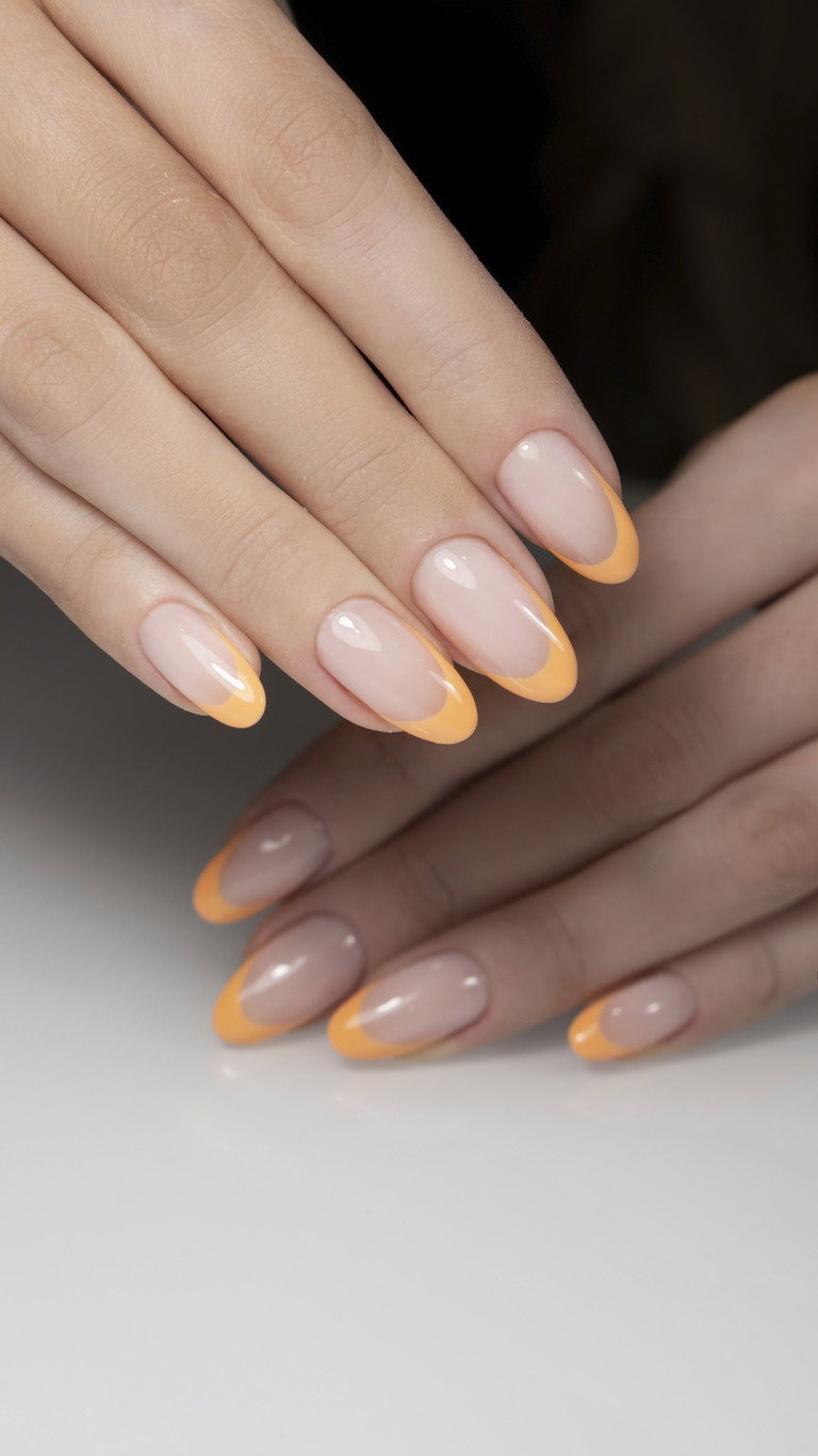 kolorowy french manicure