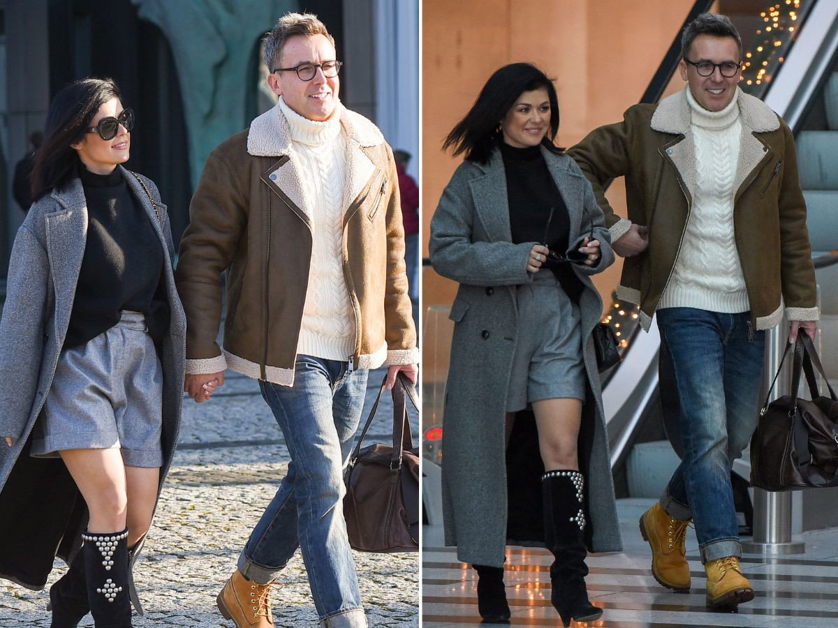 Katarzyna Cichopek i Maciej Kurzajewski wychodzą ze studia Pytania na śniadanie