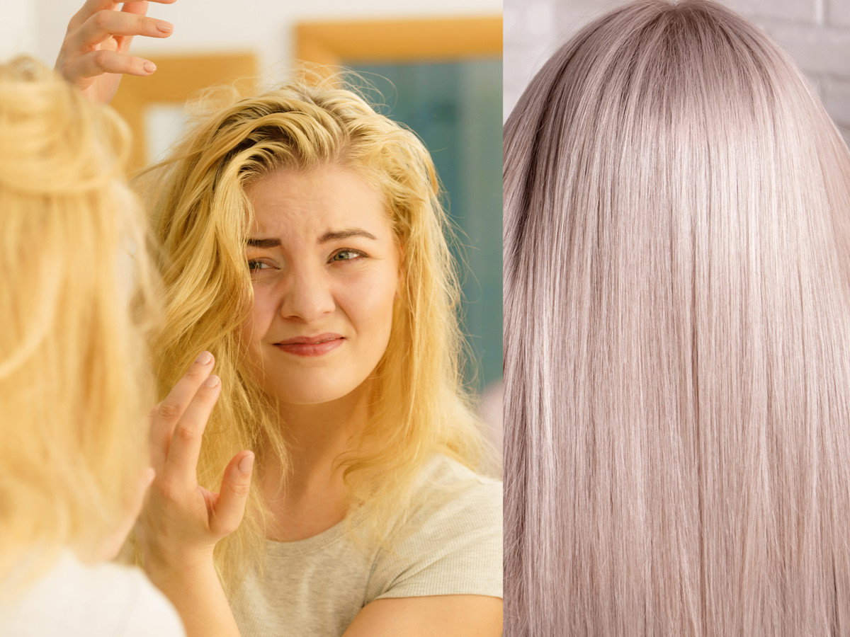 Tonujące serum do włosów blond w promocji likwiduje żółte oraz pomarańczowe pigmenty