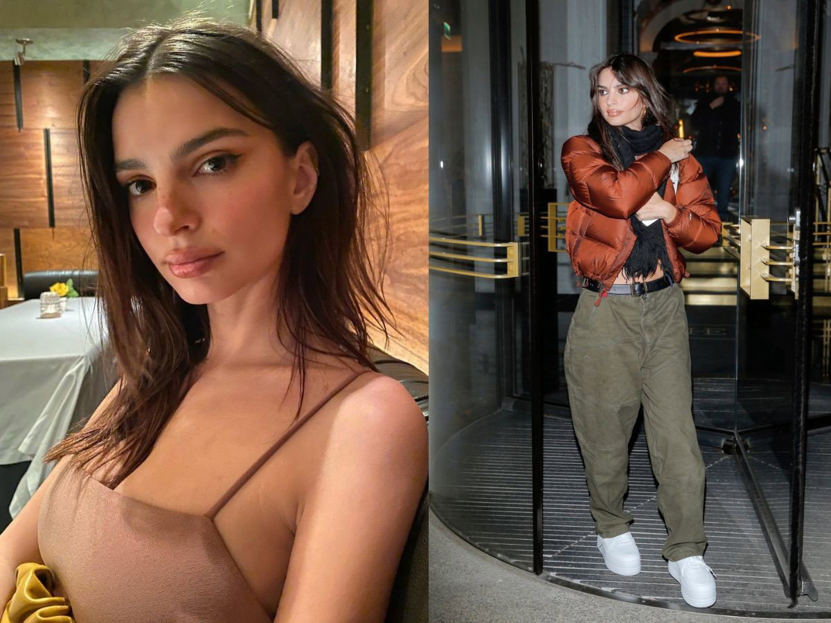Emily Ratajkowski z torebką na wiosnę w stylu baguette z CCC