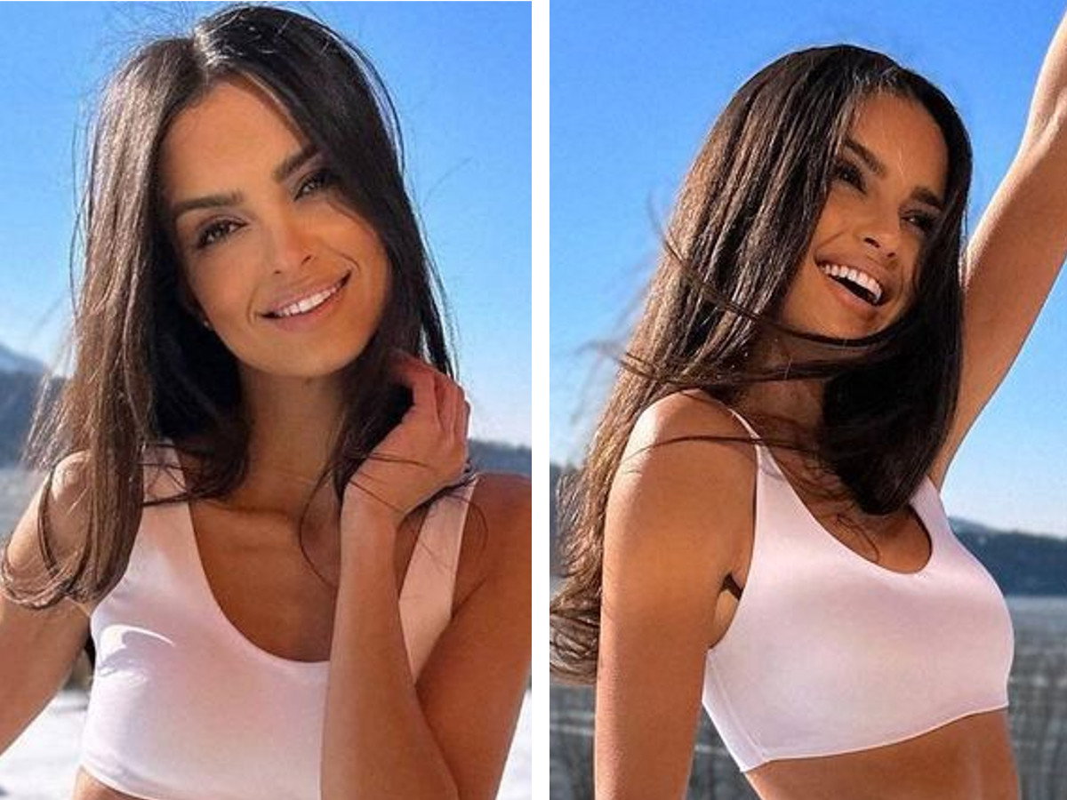 Klaudia El Dursi pozuje na śniegu w krótkim topie, a fani drwią