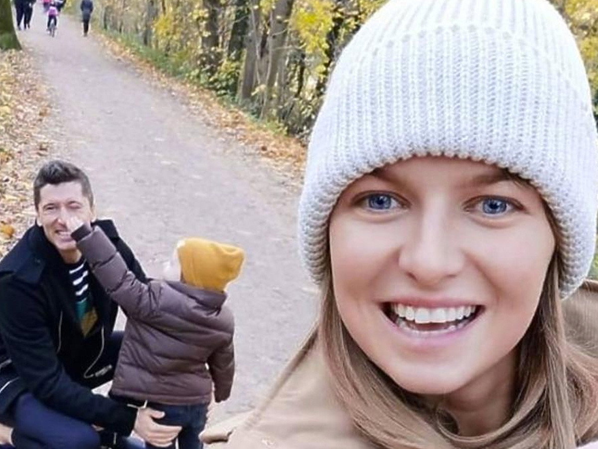 Anna Lewandowska w puchowej kurtce