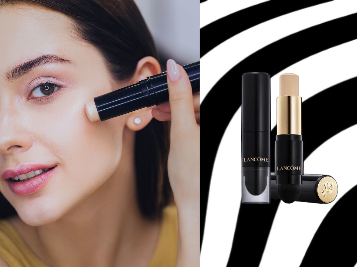 Podkład kryjący z pędzlem kabuki Lancome