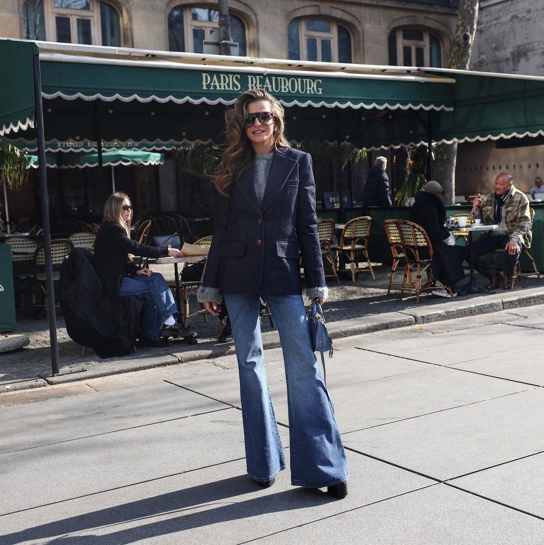 Spodnie w stylu Anny Lewandowskiej z Sinsay - już nie jeansy wide leg