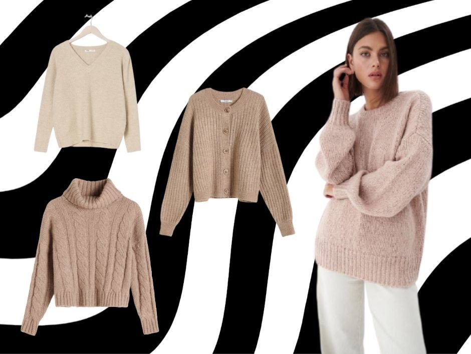 Beżowy sweter