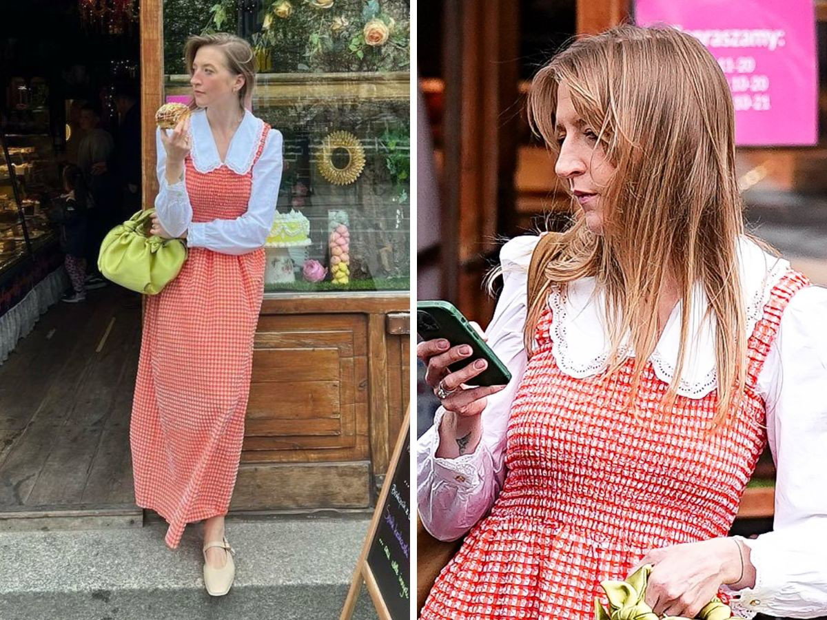 Lara Gessler w retro sukience