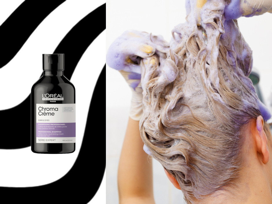 fioletowy szampon do włosów L'Oreal Chroma Creme Purple