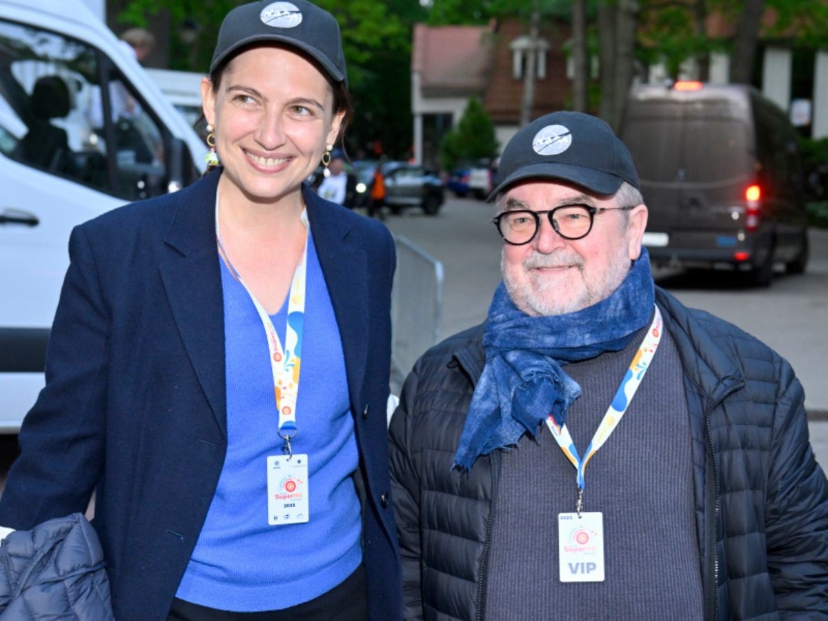 Uśmiechnięci Edward Miszczak i Anna Cieślak na Polsat SuperHit Festiwa