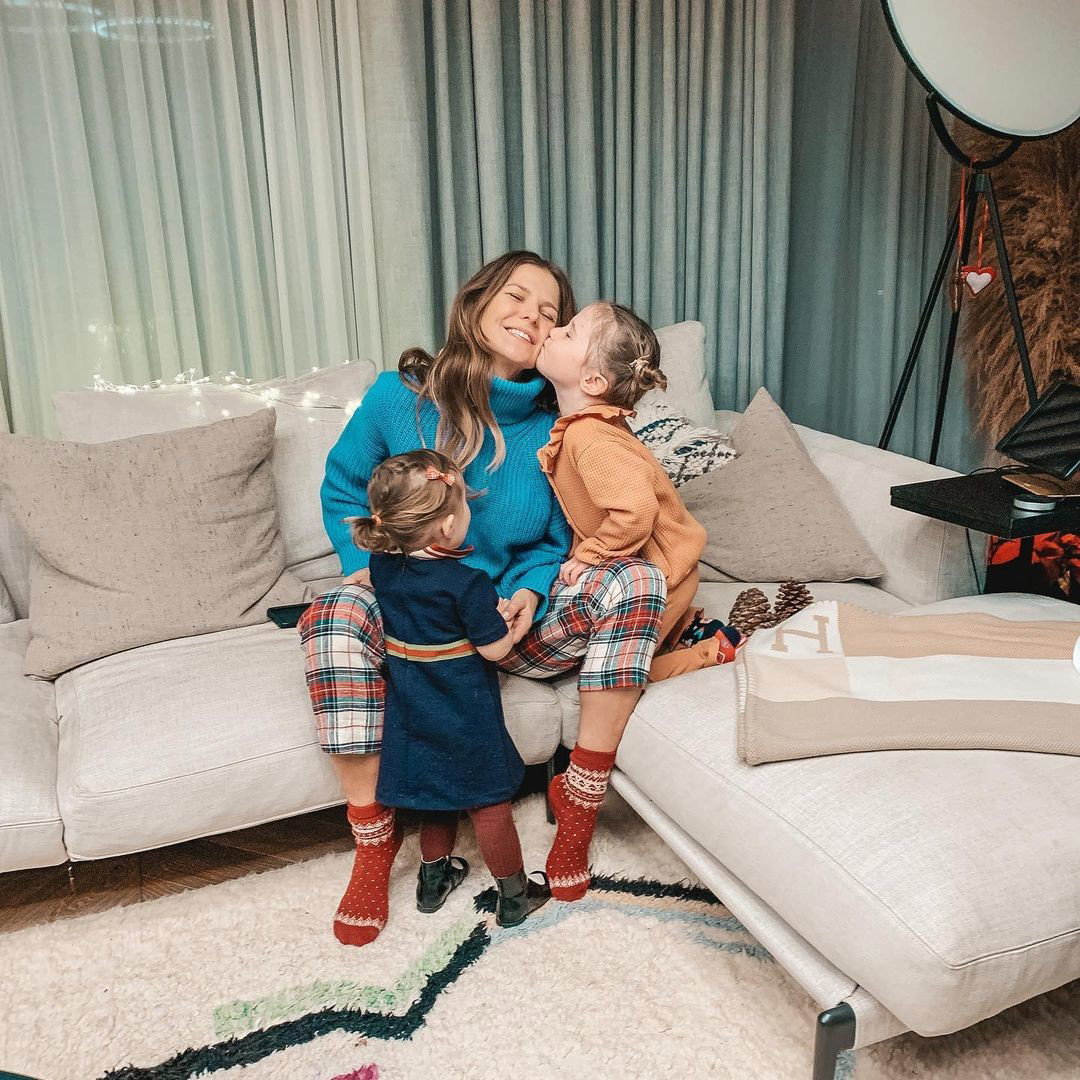 Anna Lewandowska z dziećmi
