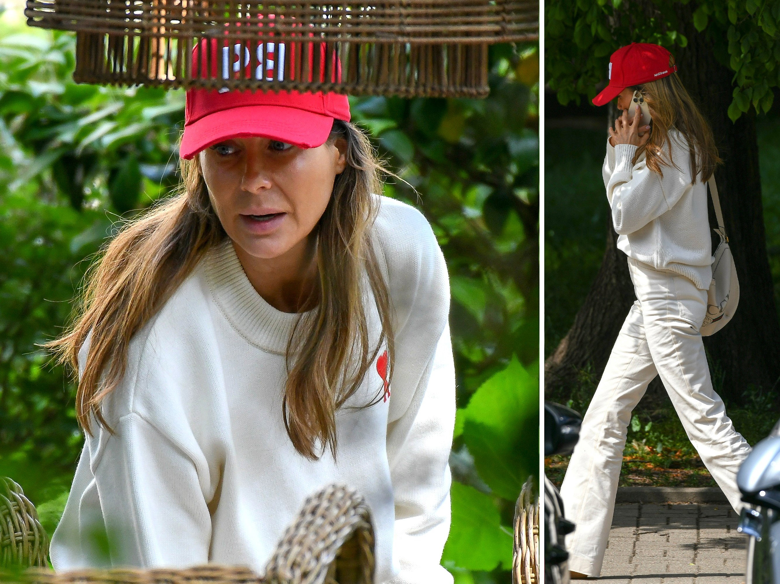 Małgorzata Rozenek-Majdan w białej stylizacji z torebką Gucci