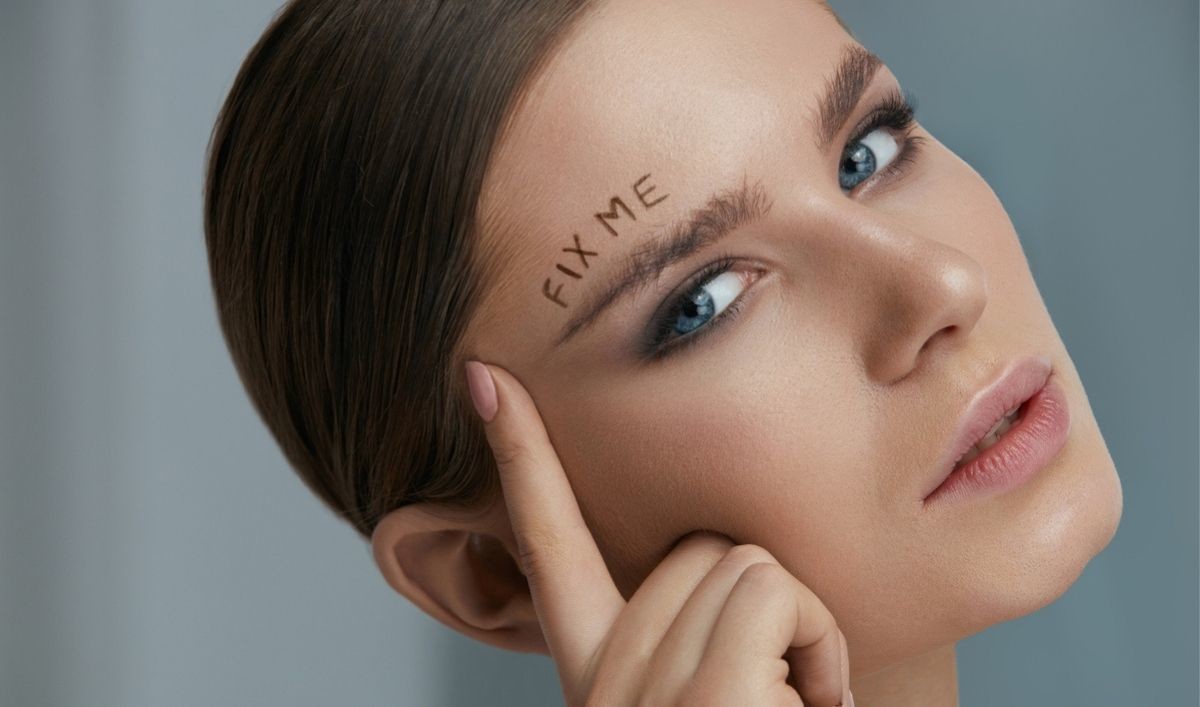 backcombing brows