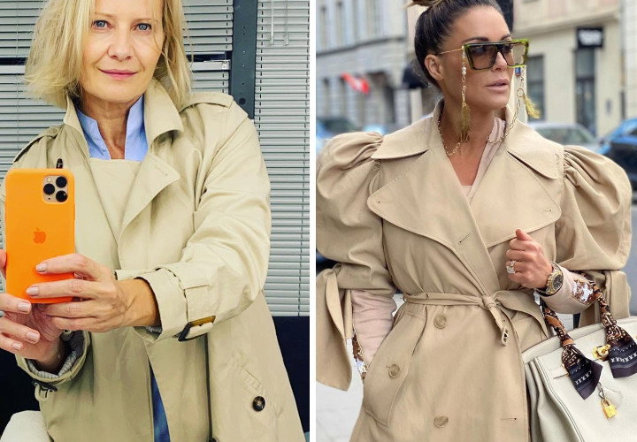 Małgorzata Kożuchowska i Małgorzata Rozenek-Majdan w beżowych płaszczach na wiosnę 2022