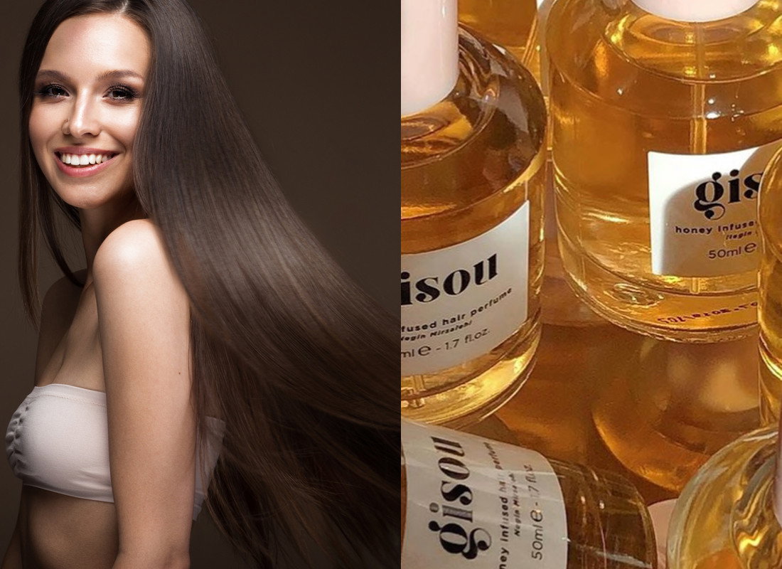 błyszczące włosy - perfumy do włosów Gisou